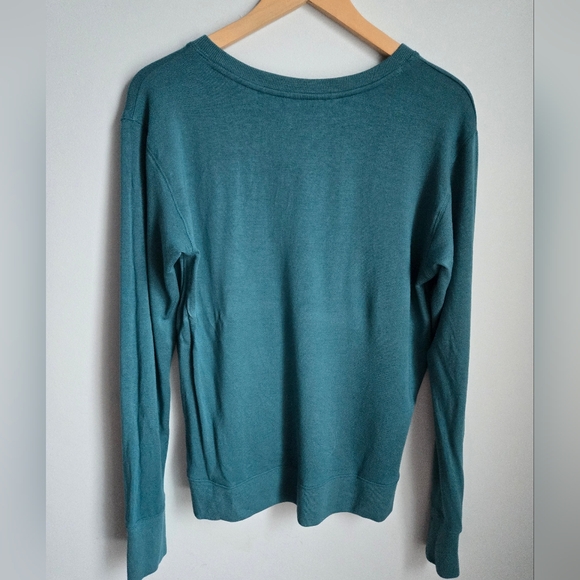 ATHLETA Teal V-Neck Modal Sweater - Picture 6 of 6